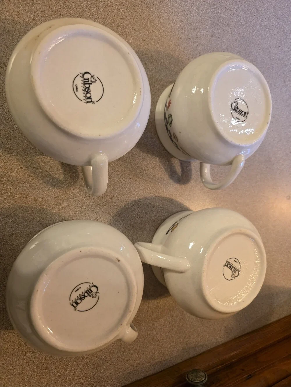 Vintage 1997 Gibson Campbell Soup Veggie Mugs Wide Mouth Set Of 4